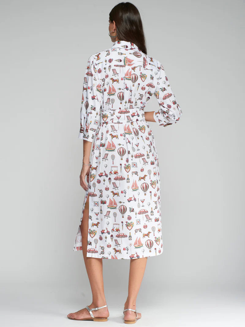Vintage Printed Shirt Dress image 3