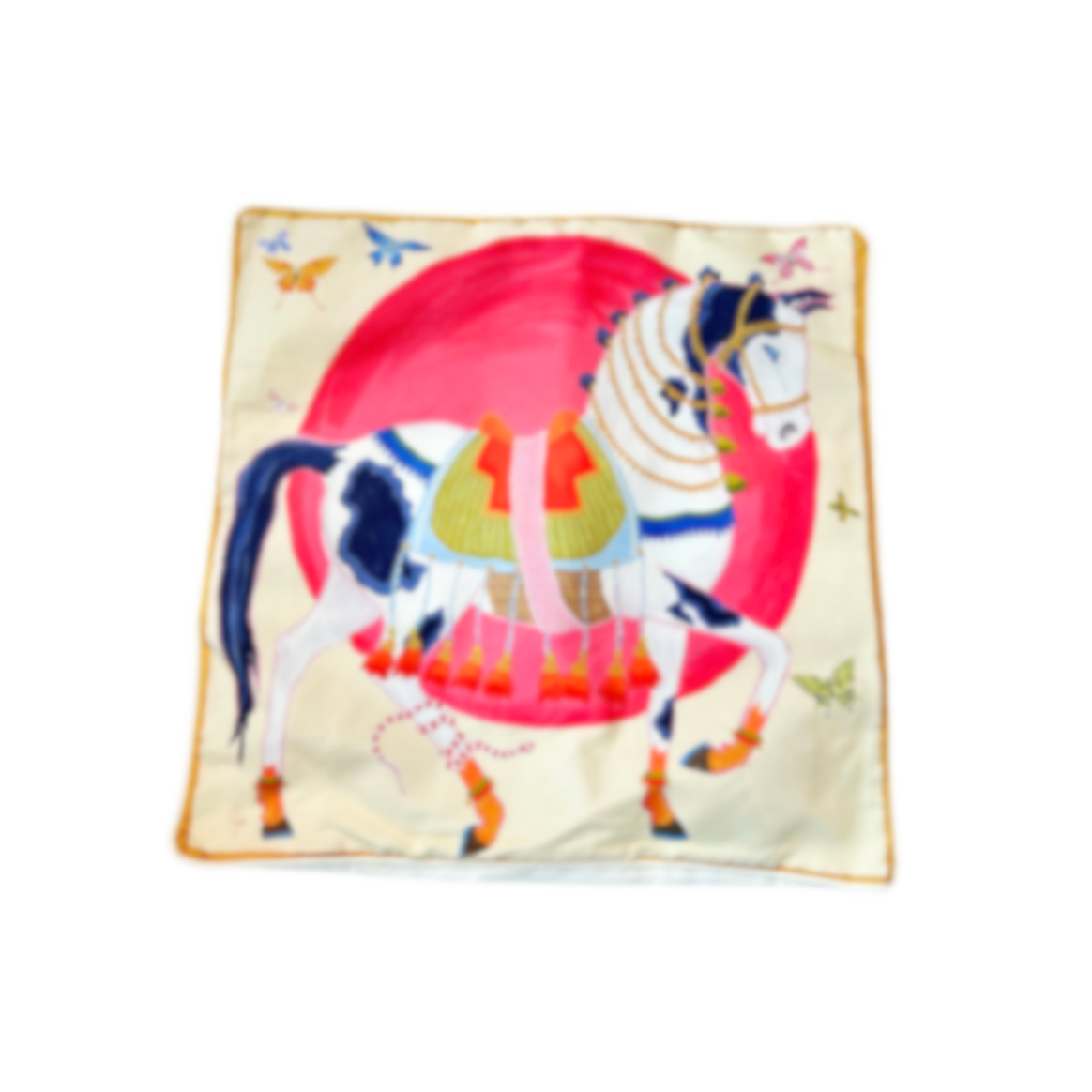 Paige Gemmel Pillow | Sun Horse Facing Left or Right | Aqua/Green image 1