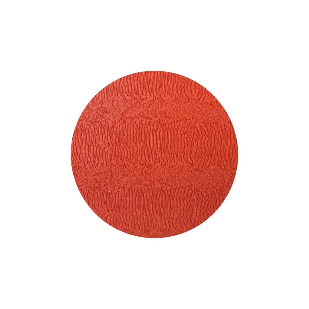 Lizard Round Placemat | Orange image 0