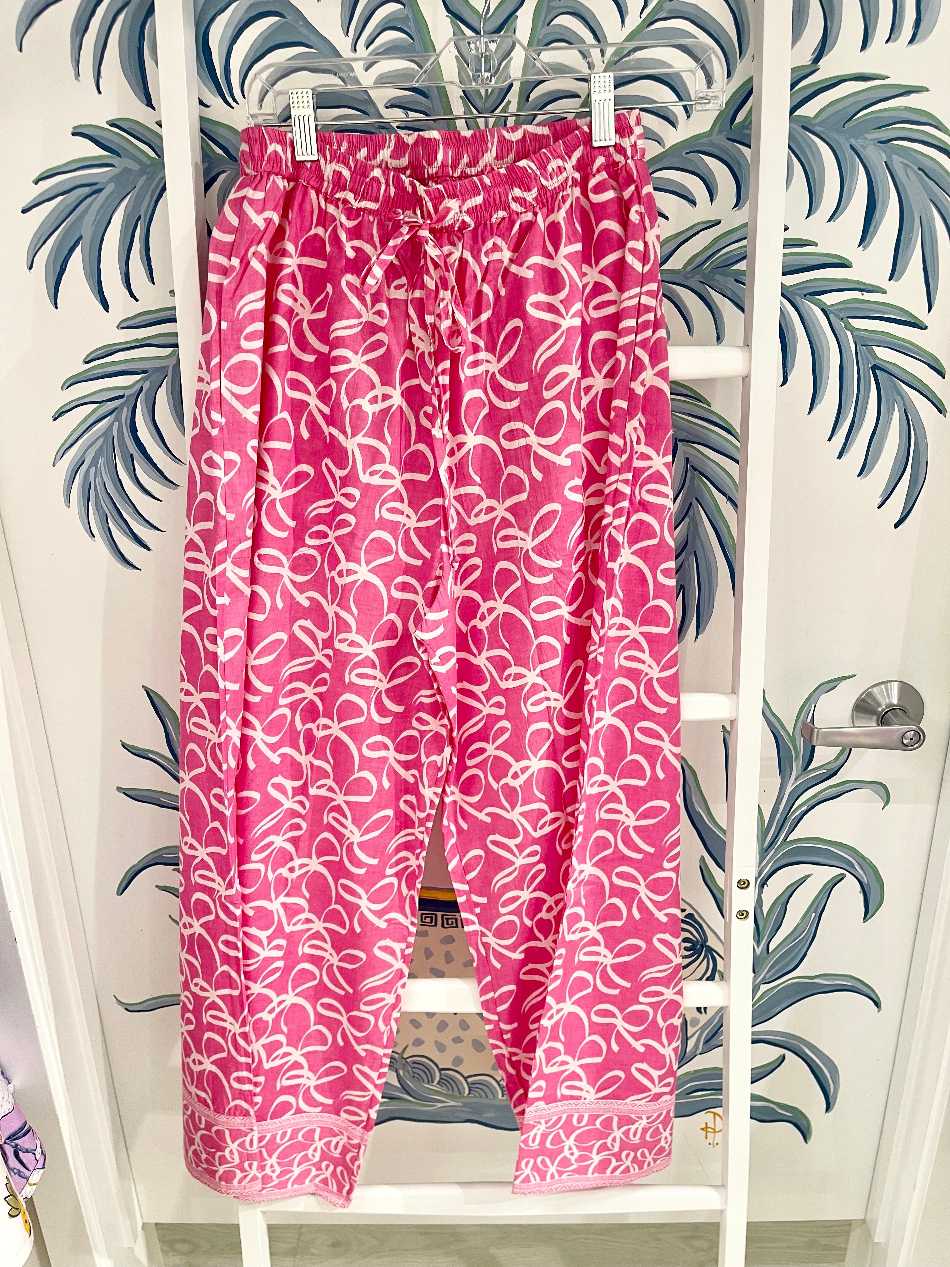 Delray Pant | Ribbons | Pink image 0