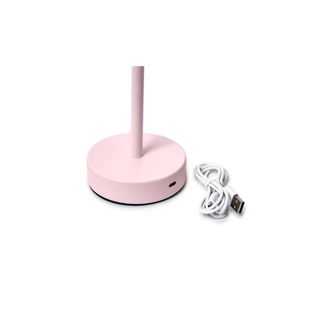 LED Cordless Scalloped Table Lamp | Pink image 1