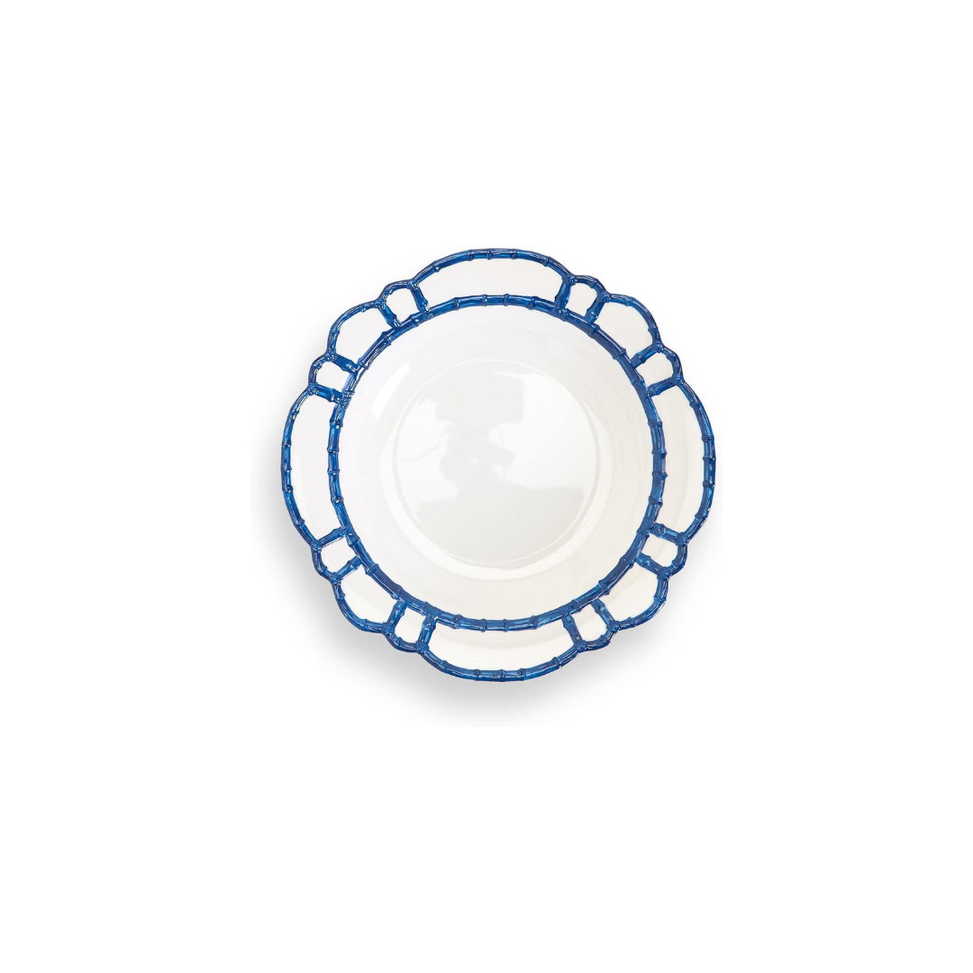 BAMBOO TOUCH SERVING/CENTERPIECE BOWL | BLUE image 0