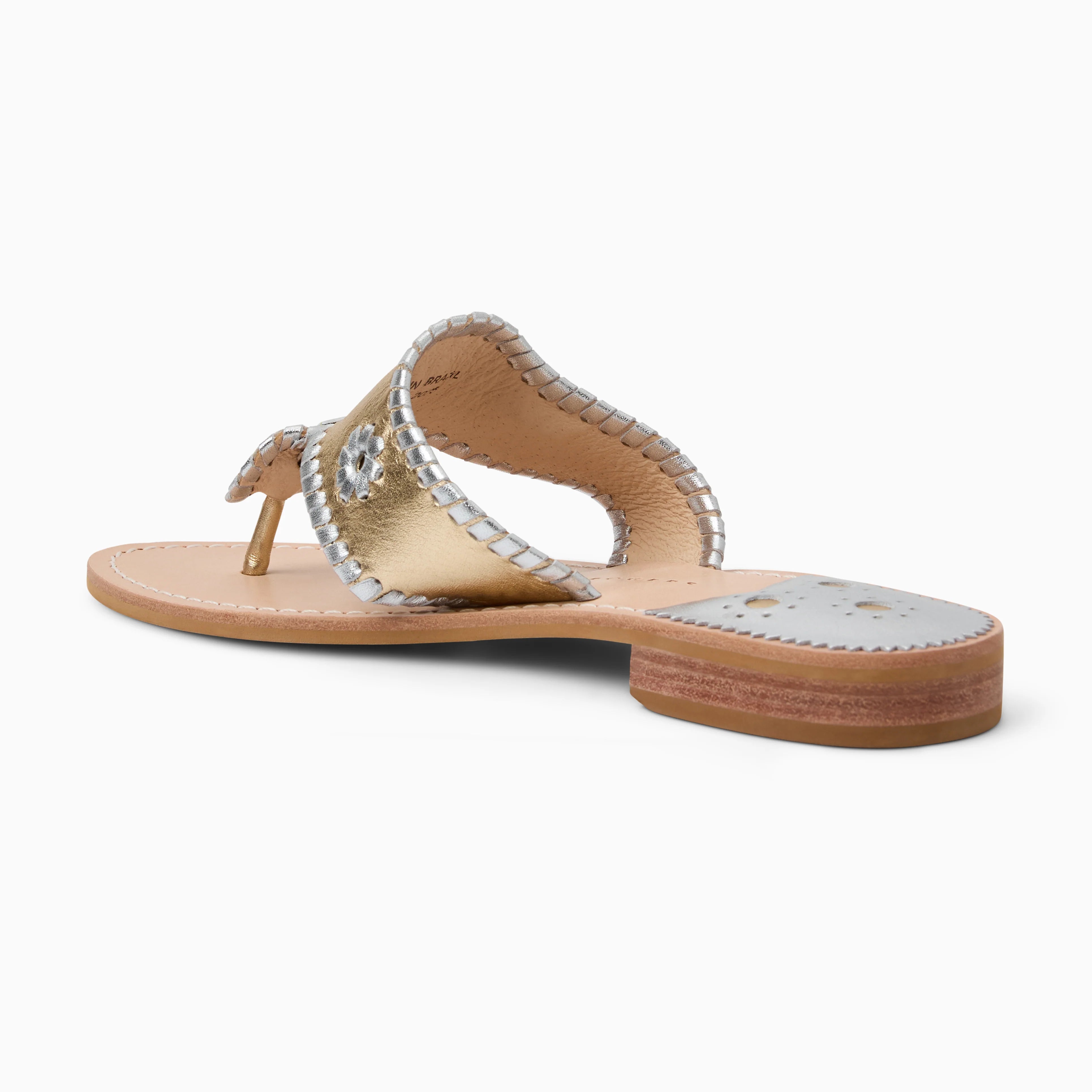 Jack Rogers Jacks Flat Metallic Sandal | Platinum/Silver image 4