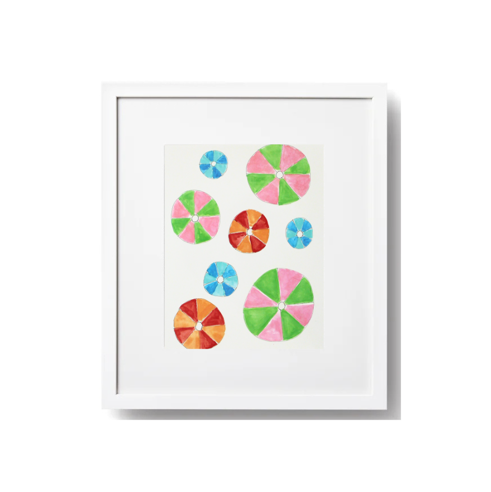 Beach Balls Art Print | 14" x 11" image 1