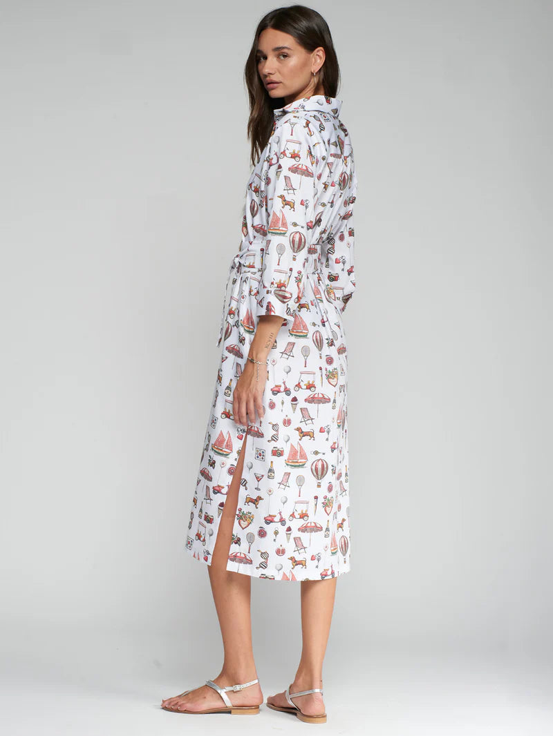 Vintage Printed Shirt Dress image 1