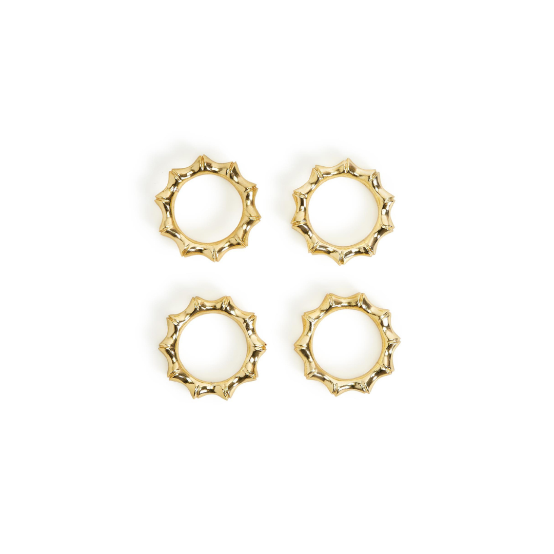 Gold Bamboo Napkin Ring | S/4 image 0