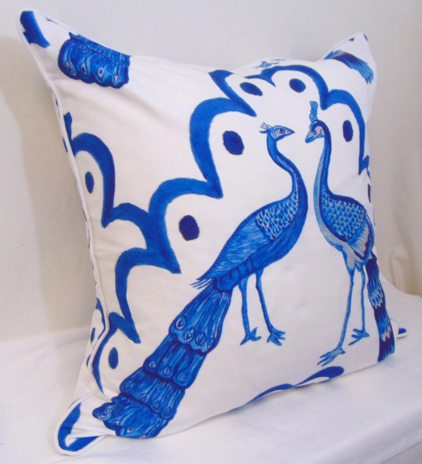 Limited Edition Peacocks Pillow Cover image 1