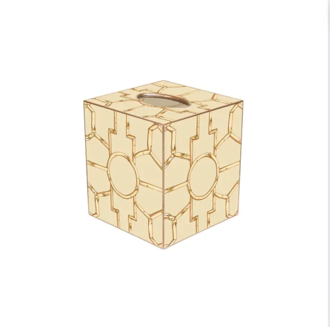Tissue Box Holder | Pattern | Ivory image 0