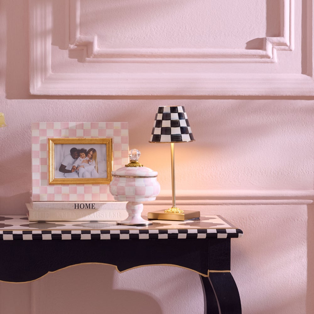 Courtly Check LED Rechargeable Cafe Table Lamp image 1
