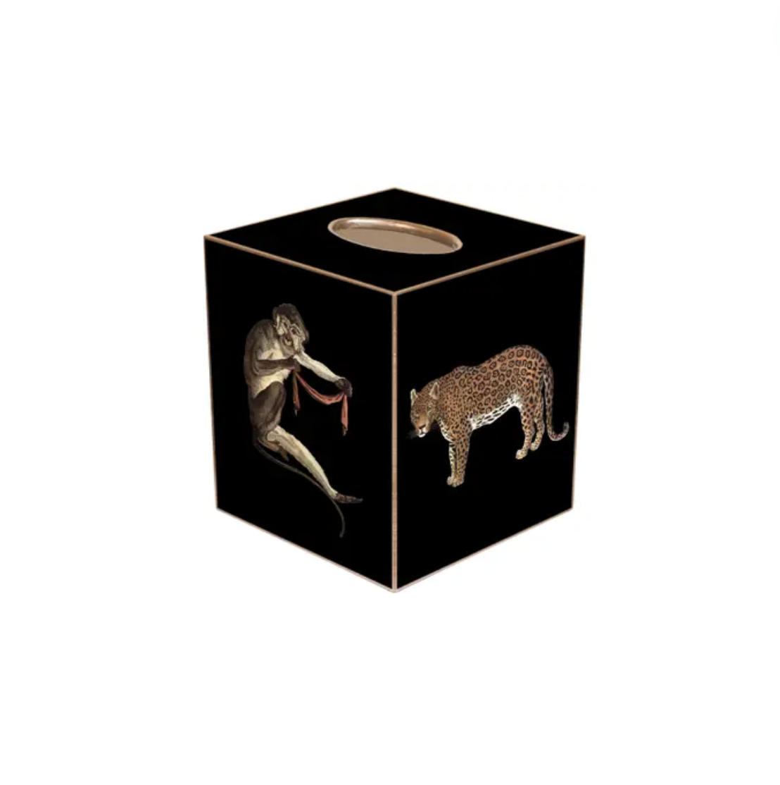 Tissue Box Holder | Vintage Safari | Black image 0