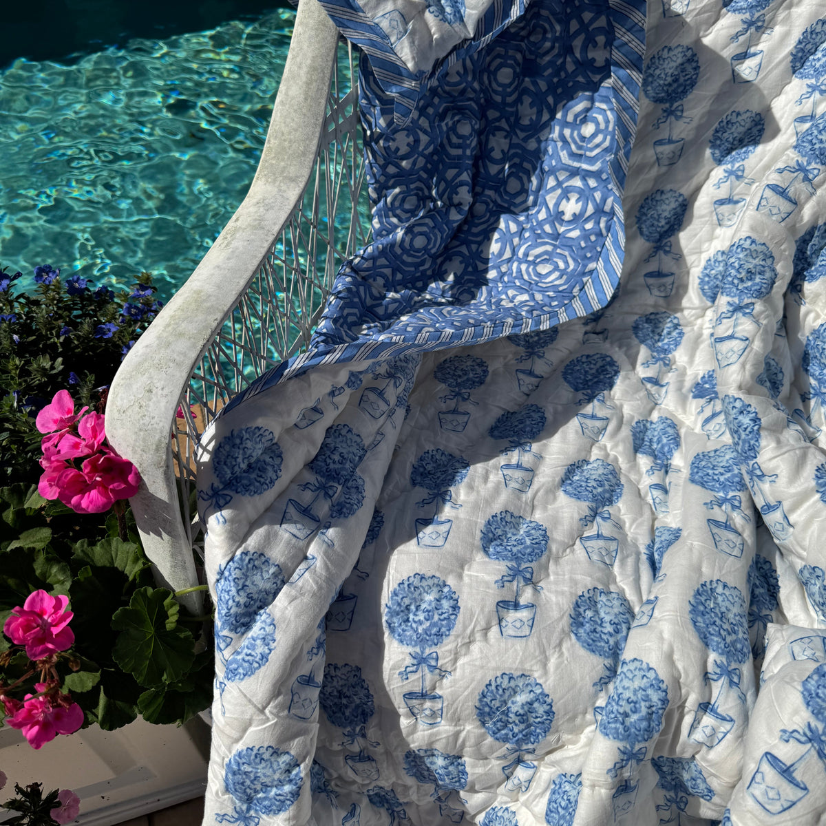 Throw/Baby Quilt | Topiary/Lattice | Various Colors