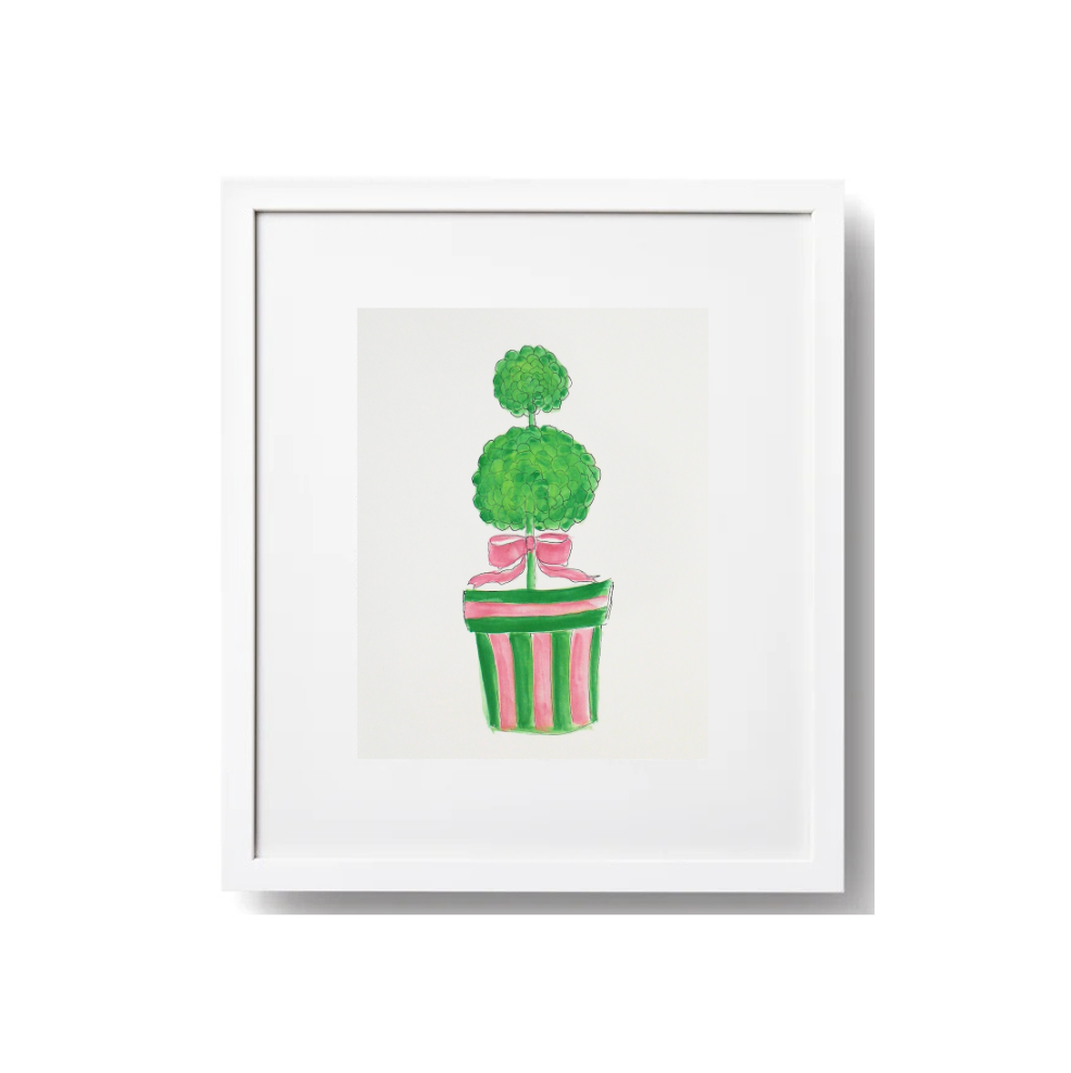 Double Topiary Art Print | 14" x 11" image 1