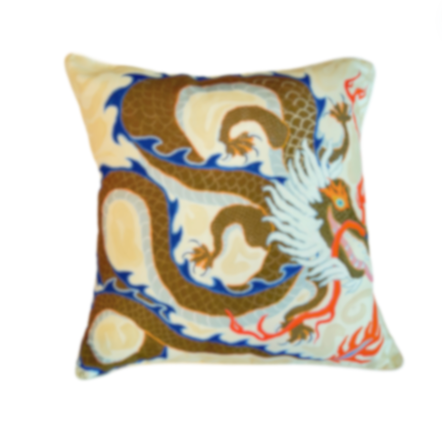Paige Gemmel Pillow | Dragon Facing Left or Right | Cream image 1