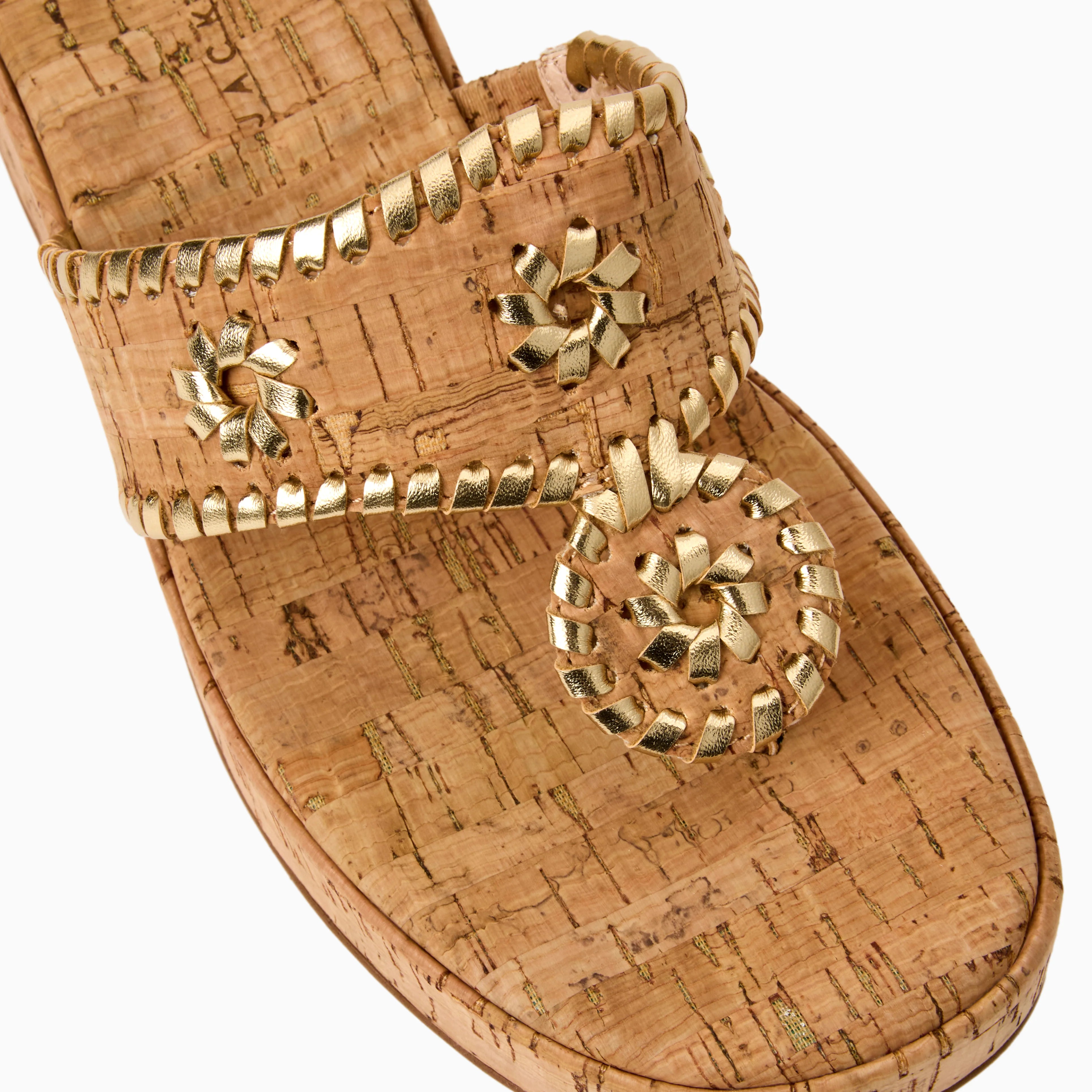 Jack Rogers Jacks Mid-Wedge | Cork/Gold image 2