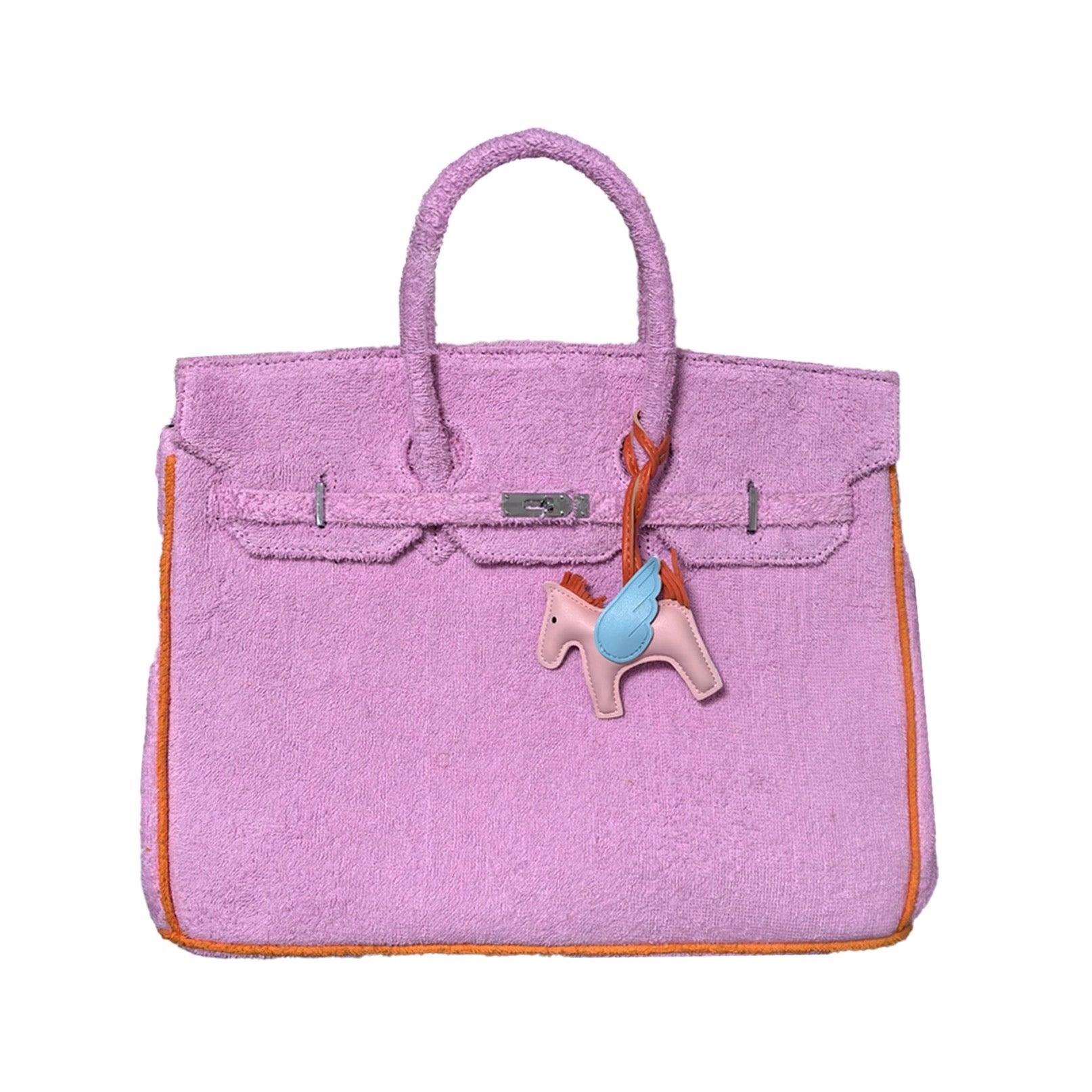 Hampton's Designer Inspired Tote Bag For Christmas | Malibu Pink/Orange image 0