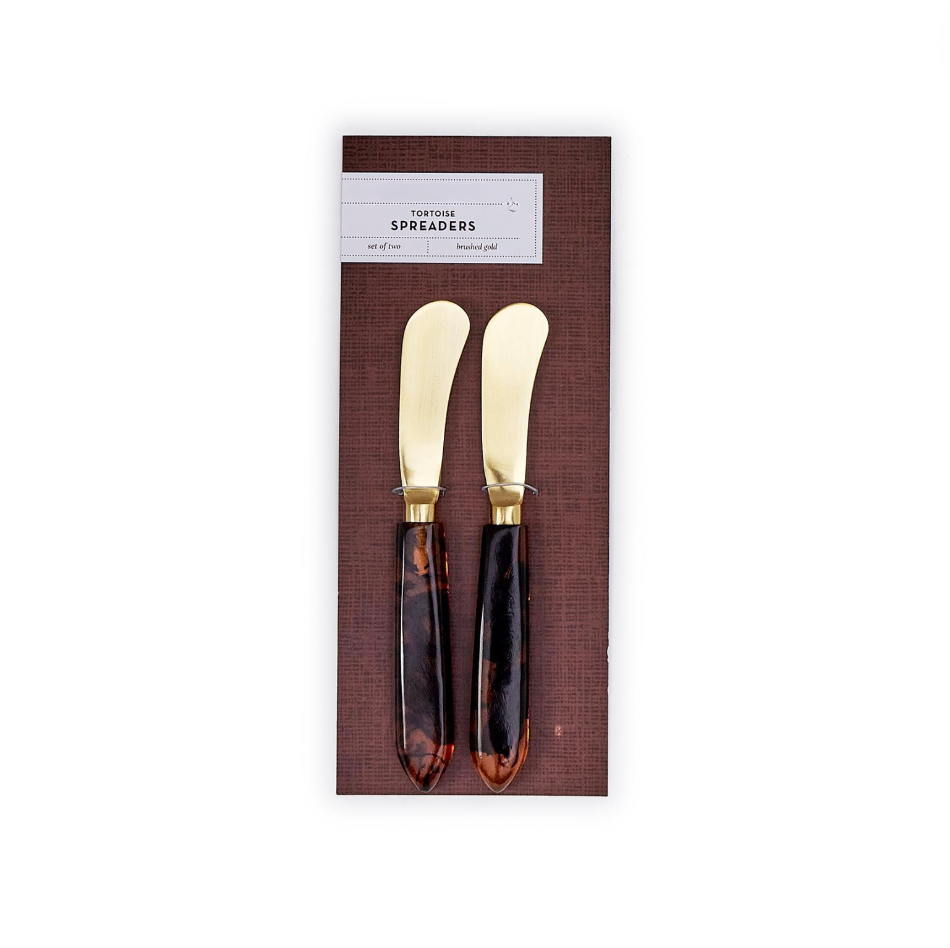 Set of 2 Tortoise Swirl Spreaders image 1