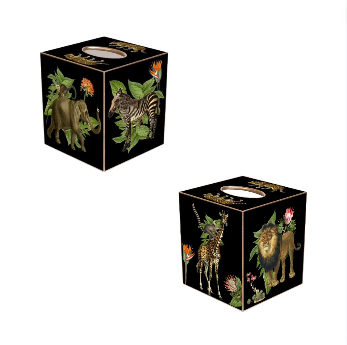Tissue Box Holder | African Obsession | Black image 1