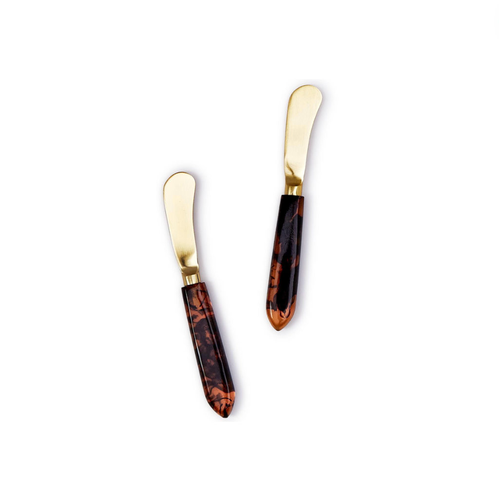 Set of 2 Tortoise Swirl Spreaders image 0