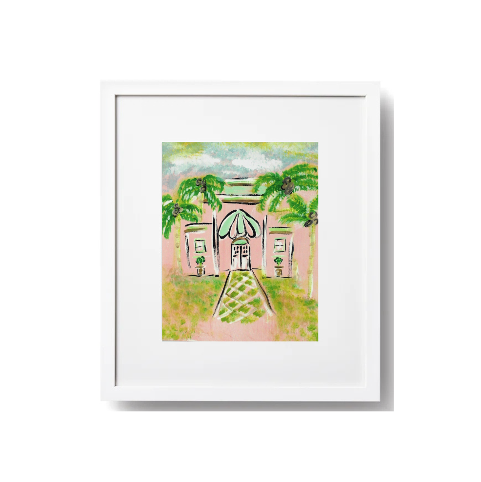 Palm Beach Charm Art Print | 14" x 11" image 1