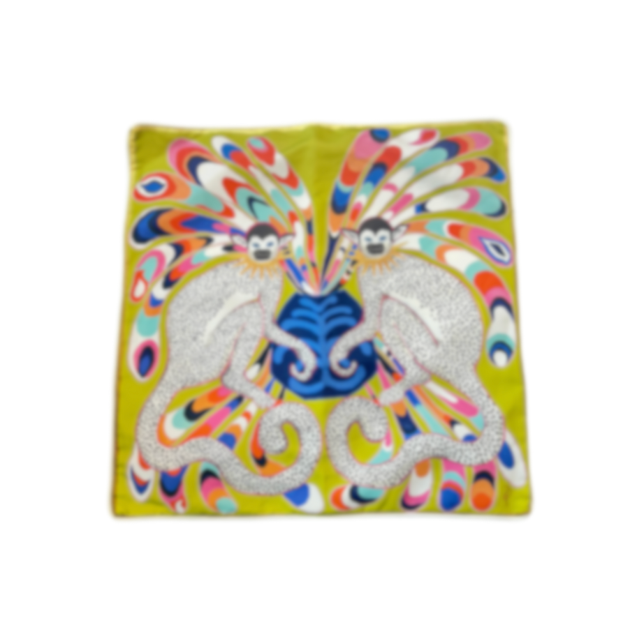 Paige Gemmel Pillow | Pucci Twin Monkeys | Multi image 0
