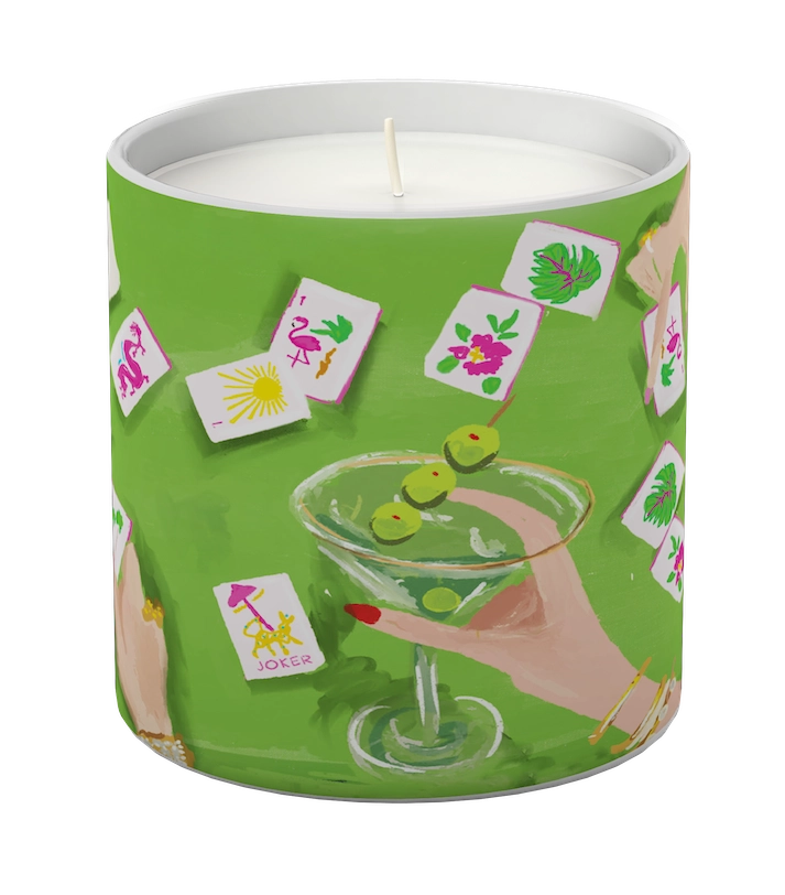 Bams Club Mahjong Candle By Rebecca Illustrated image 0