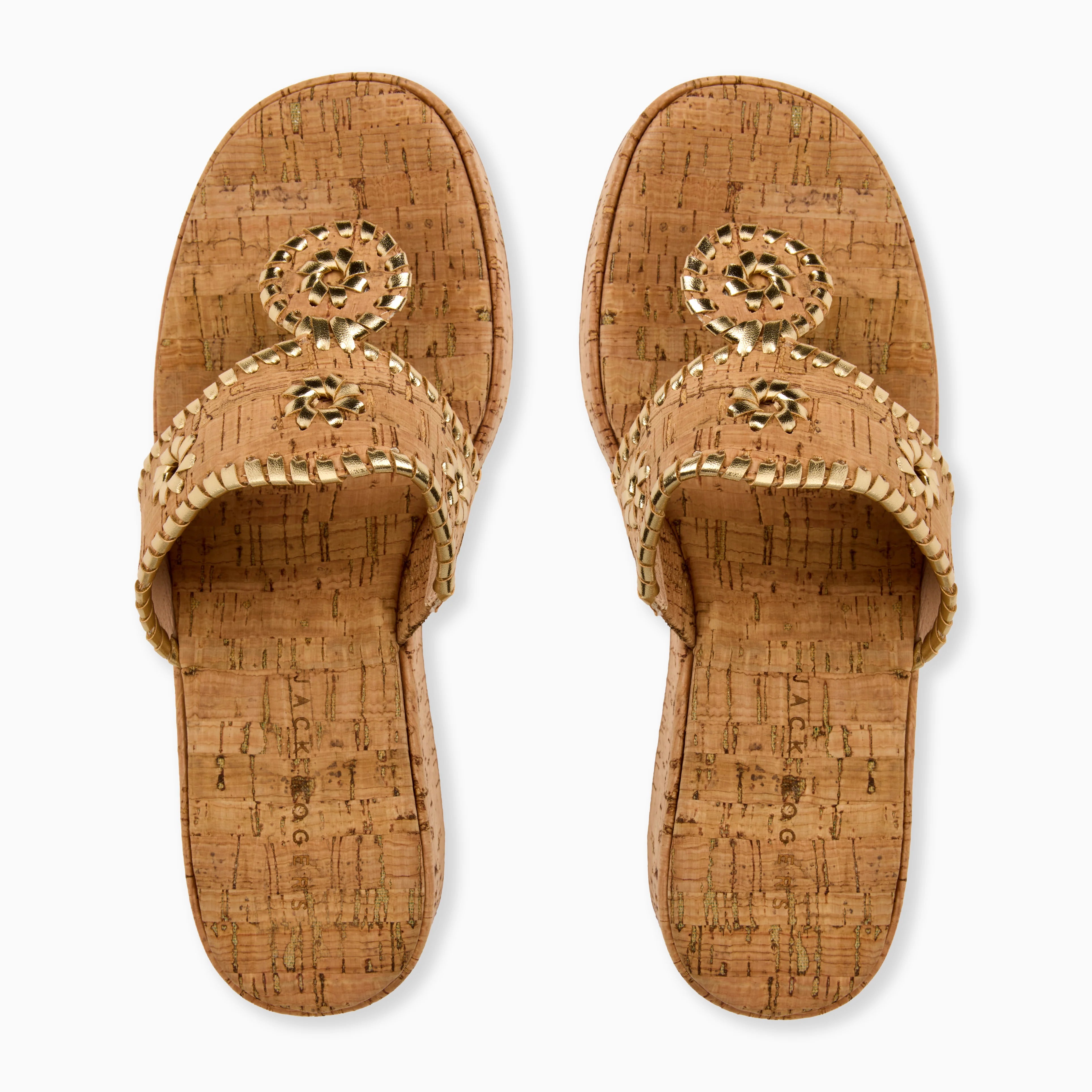Jack Rogers Jacks Mid-Wedge | Cork/Gold image 1