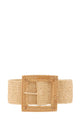 STRAW WRAPPED BIG RECTANGLE ELASTIC BELT DB1215