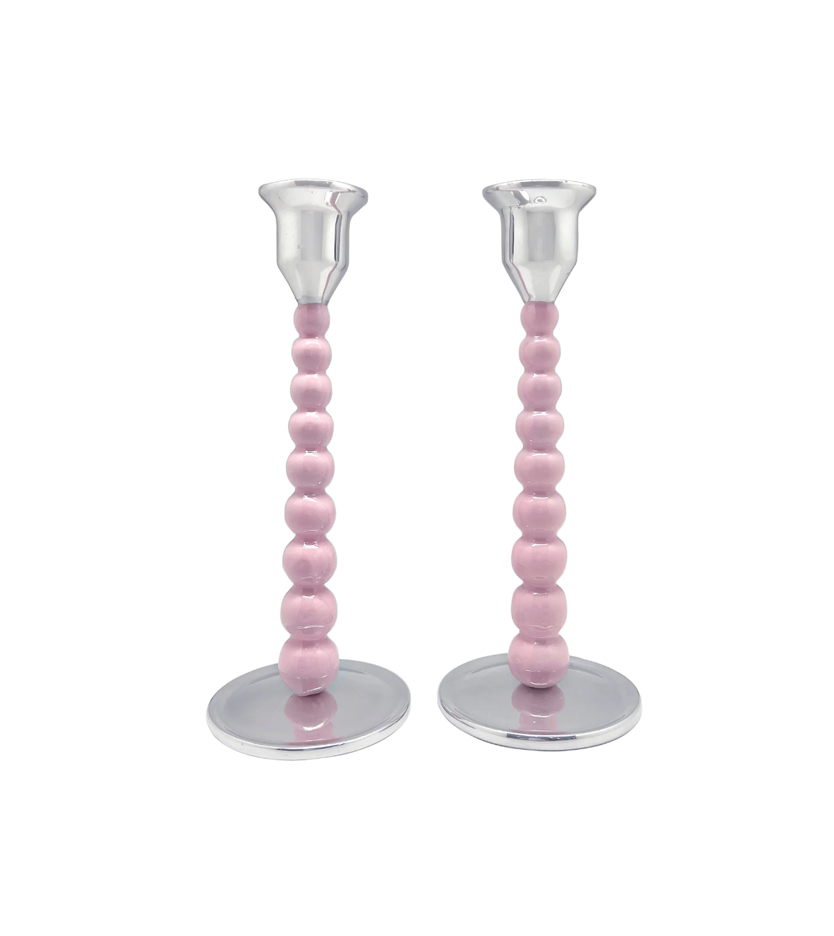 Pearled Pink Medium Candlestick Set image 0