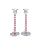 Pearled Pink Medium Candlestick Set image 0