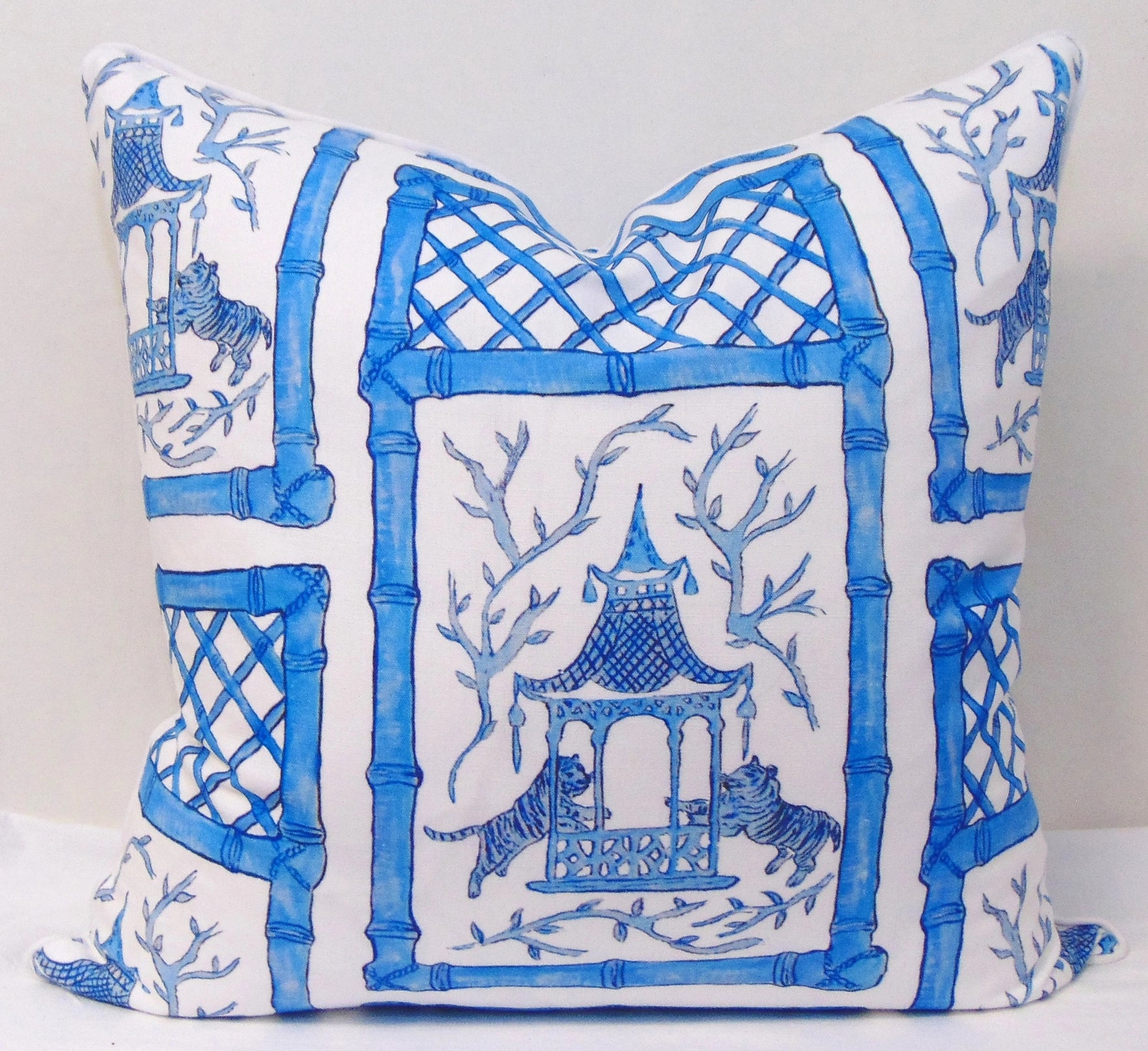 Limited Edition Bamboo Tigers Pillow Cover with Welt image 0