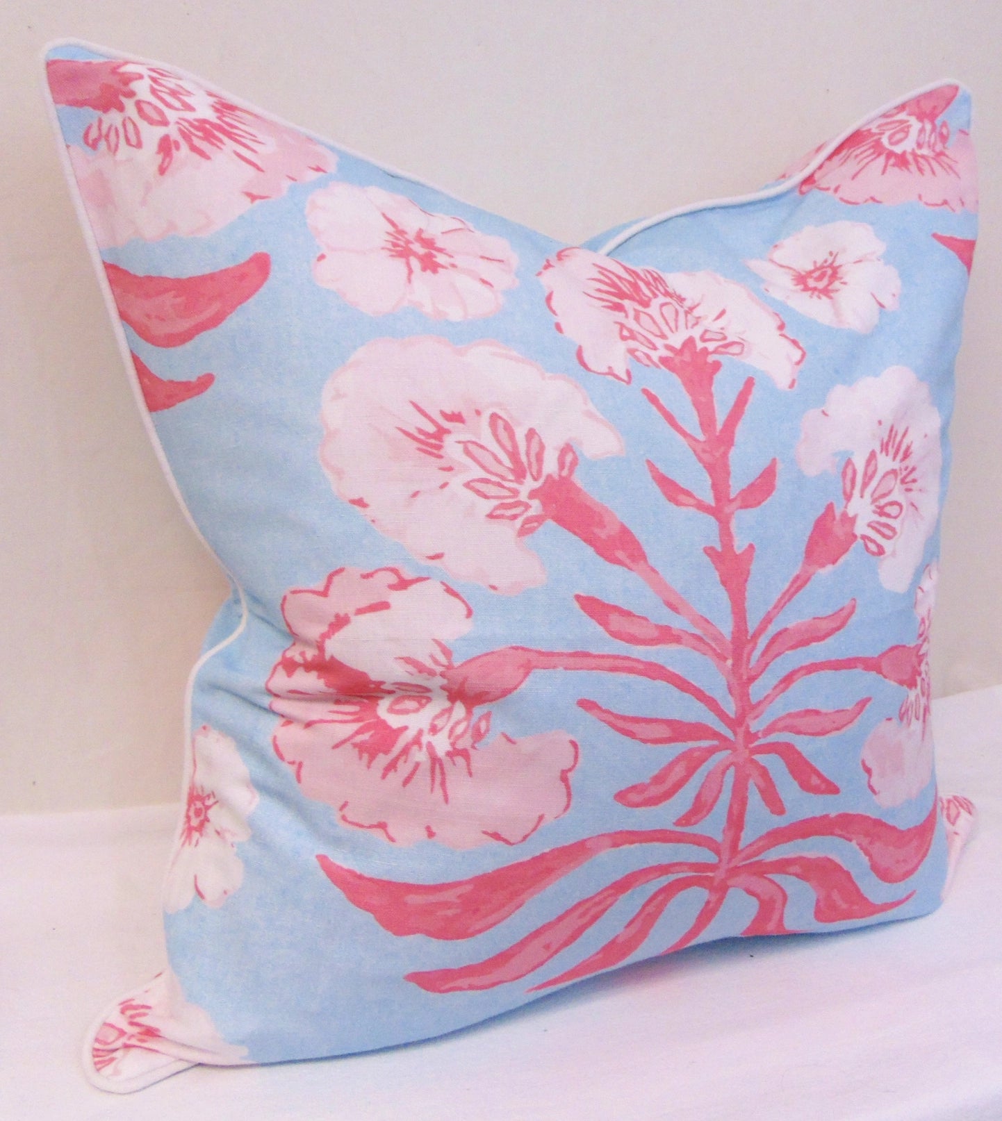 Limited Edition Poppy Love Pink/Cloud Pillow Cover Welt image 1