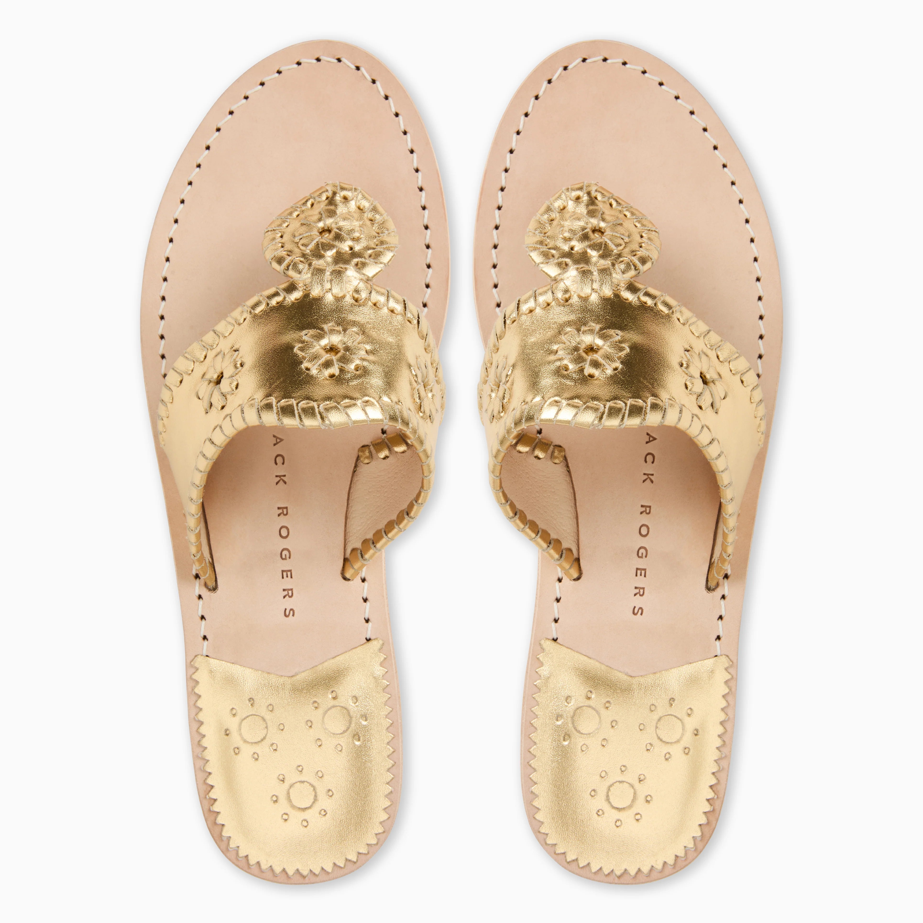 Jack Rogers Jacks Flat Sandal Metallic | Gold image 1