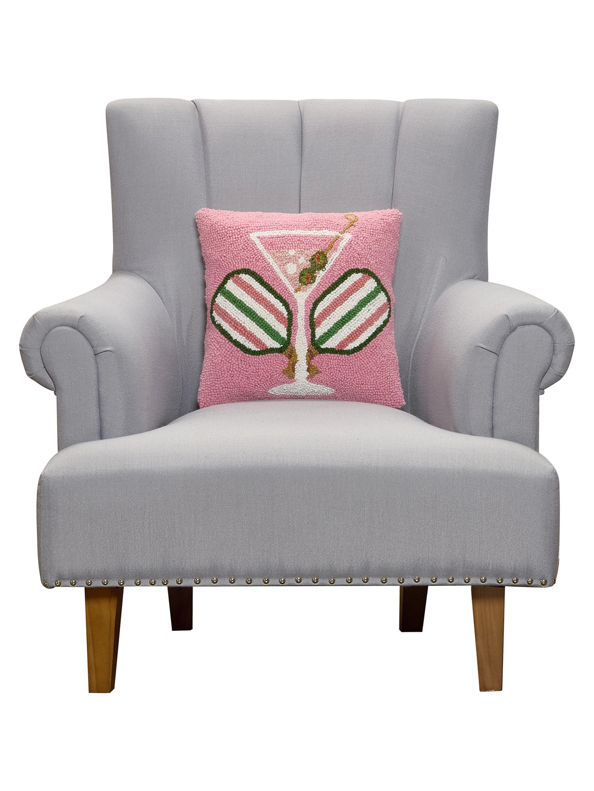 Crossed Paddles Martini Hook Pillow image 1