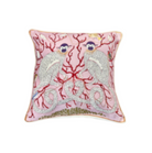 Paige Gemmel Pillow | Twin Monkeys Coral Birds | Pink image 0