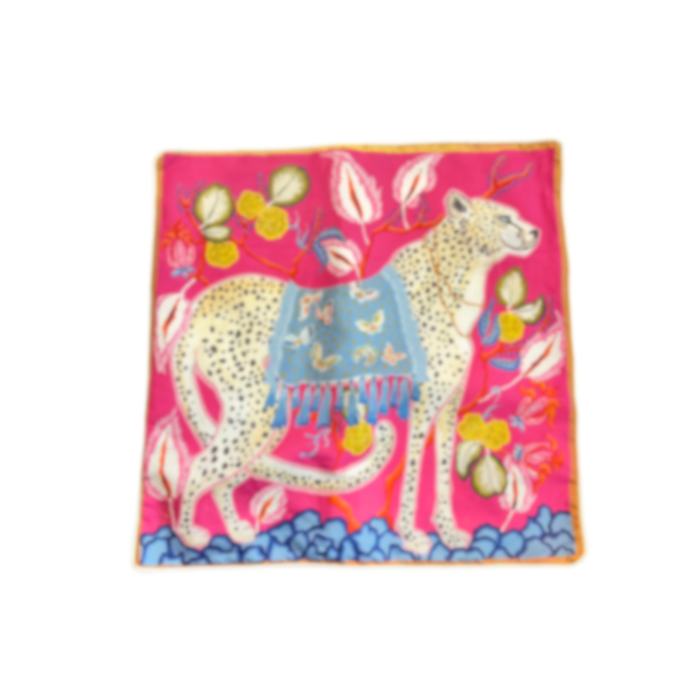 Paige Gemmel Pillow | Floral Cheetah Facing Left or Right | Pink image 1