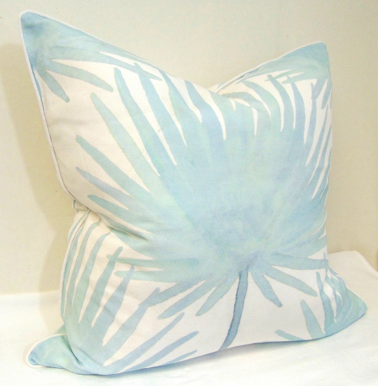Limited Edition Palm Frond Pillow Cover with Welt image 1