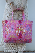 Tote Bag | Boho Medallion | Pink image 0