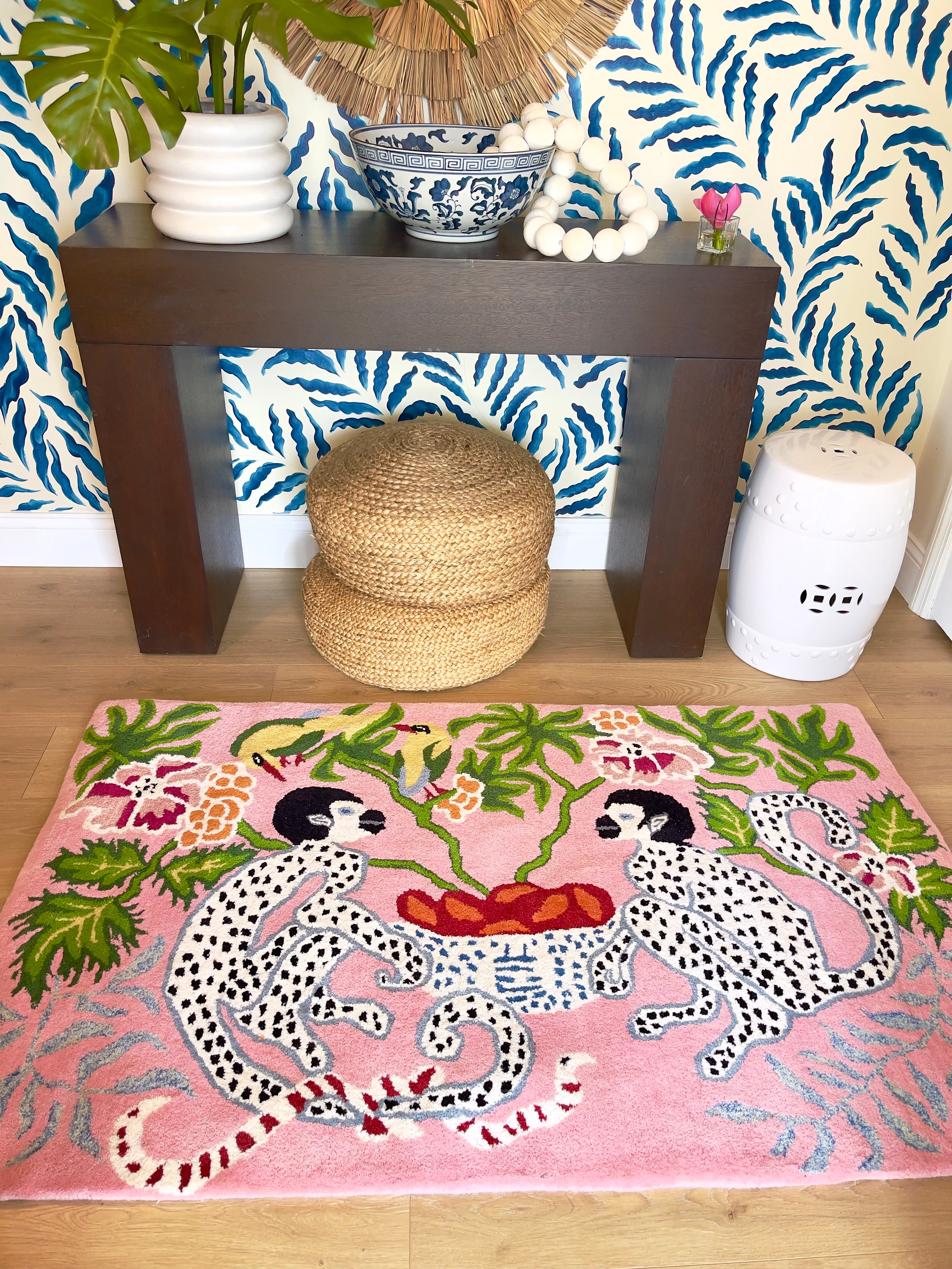 Paige Gemmel Rug | Monkeys | Pink image 0