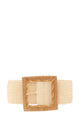 STRAW WRAPPED BIG RECTANGLE ELASTIC BELT DB1215