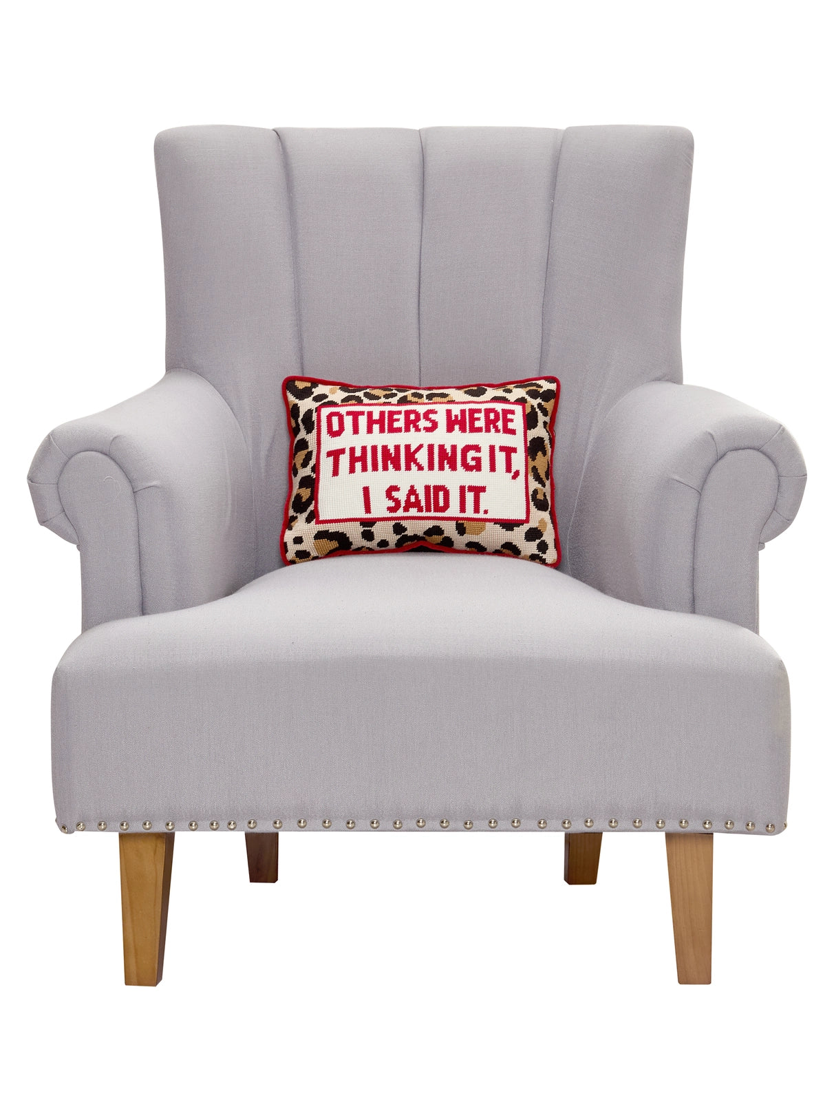 Others Were Thinking It Embroidered Pillow image 1