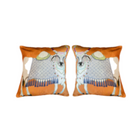 Paige Gemmel Pillow | Bull Facing Left or Right | Orange image 0