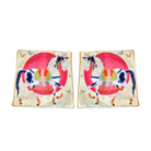 Paige Gemmel Pillow | Sun Horse Facing Left or Right | Aqua/Green image 0