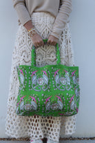 Tote Bag | Twin Monkeys | Green image 0