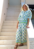 Delray Pant | Bunch of Daisies | Periwinkle image 1
