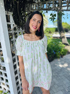 Square Neck Dress | Christmas Tree | Green image 0