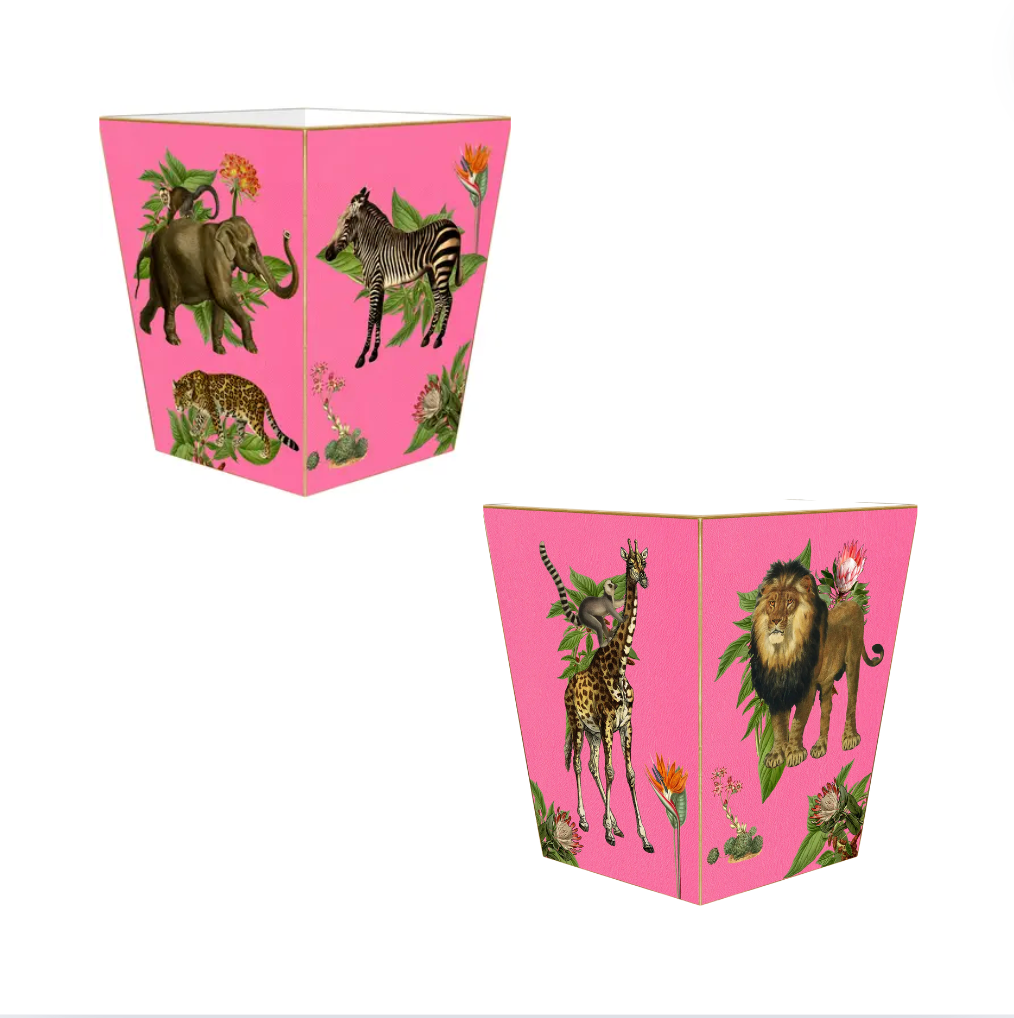 Wastepaper Basket | African Obsession | Pink image 1