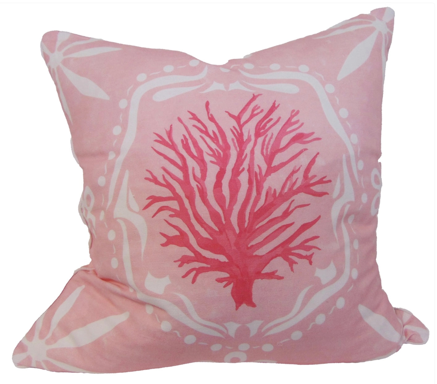 Limited Edition Medallion Sea Fan Coral Pillow Cover Welt image 0