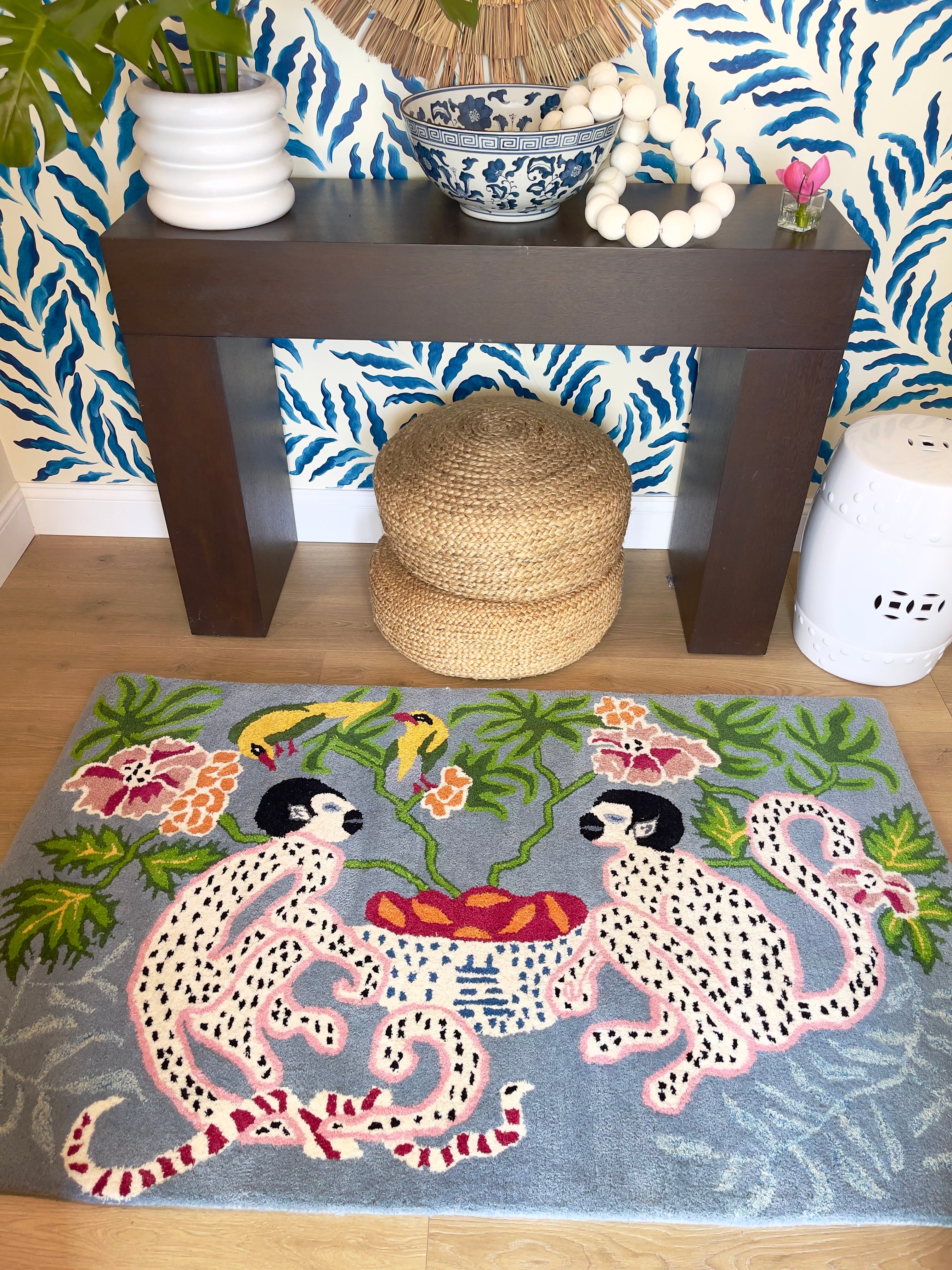 Paige Gemmel Rug | Monkeys | Blue image 0