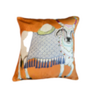 Paige Gemmel Pillow | Bull Facing Left or Right | Orange image 1
