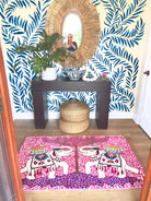 Paige Gemmel Rug | Twin Elephants | Pink image 0